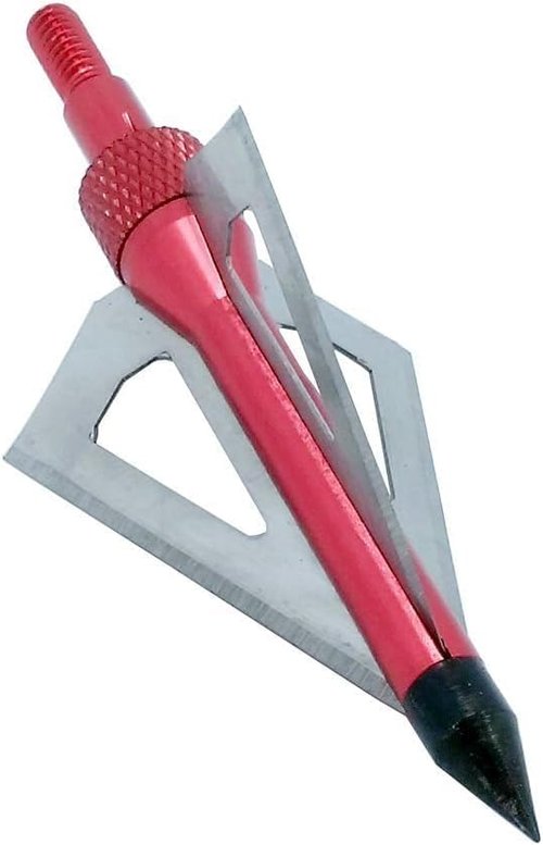Hunting Broadheads, 12PK 3 Blades Archery Broadheads 100 Grain Screw-in Arrow Heads Arrow Tips Compatible with Traditional Bows and Compound Bow
