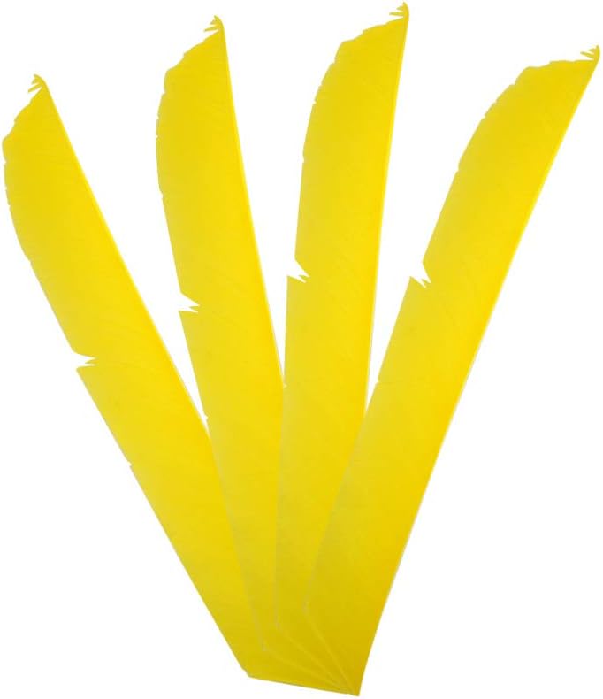 ZSHJGJR 50 Pack Archery Arrow Spiral Twist Wrap Full Length Feathers Left Wing Feathers Fletches Fletching (8-11inch) for Flu-Flu Arrows