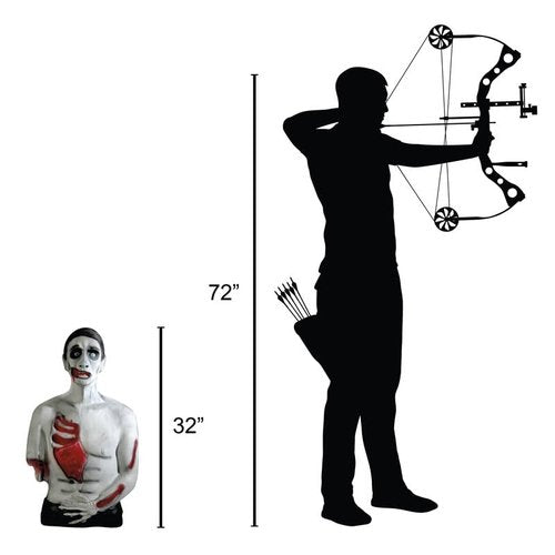 Delta McKenzie Undead Fred™ Zombie 3D Archery Target - Self-Healing FlexFoam - 32" H x 19" W - Broadhead & Field Point Compatible - Up to 350 FPS - Backyard Practice