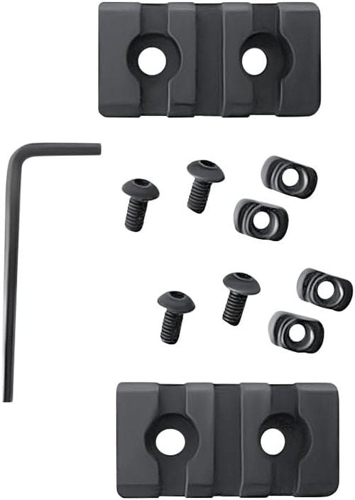 Gotical 9 Slots M-LOK Rail Section for M Lok Handguard, 9 Slots Picatinny Rail (Set of 2) Black