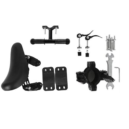 Detachable Front Mounted Kids Bike Seat with Handlebar & Foot Pedals for Children 2-5 Years, Toddler Bike Seat for Adult Bicycle, Secure & Comfortable Bike Attachment for Kids
