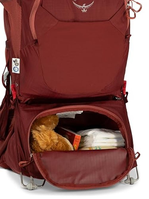 Osprey Poco LT Lightweight Child Carrier Backpack - Compact, Travel-Ready with Sunshade and Adjustable Fit - Lightweight, Comfortable Hiking for Toddlers, Tan Concrete