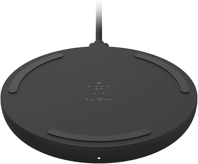 Belkin Quick Charge Wireless Charging Pad - 10W Qi-Certified Charger Pad for Apple iPhone, Samsung Galaxy, Airpods Pro & More, Charge While Listening to Music, Streaming Videos - 2-Pack Black (No PSU)