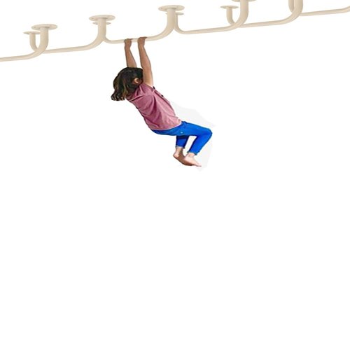 Wall mounted pull-up bar, suspension rod,cloud ladder, indoor fitness training, climbing cloud ladder,wall mounted horizontal bar pull-up bar, (white, 19.68in)