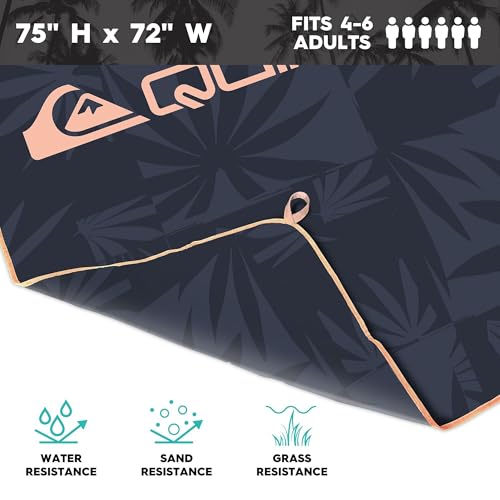 Quiksilver Sand-Free Beach Mat – Large Waterproof Outdoor Picnic Blanket, Lightweight Foldable Mat for Beach, Camping, Park, or Travel – Fits 4-6 People, Quick-Dry, Durable
