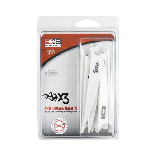 Bohning X3 Vane, 3.5", White, 36pk