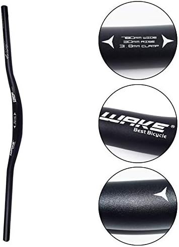 Wake Bicycle Handlebars 31.8 mm Mountain Bike Handlebar 720mm/780mm Aluminium Alloy MTB Handlebar Bicycle Riser Bars Extra Long Bicycle Handlebars for Downhill Cycling Racing