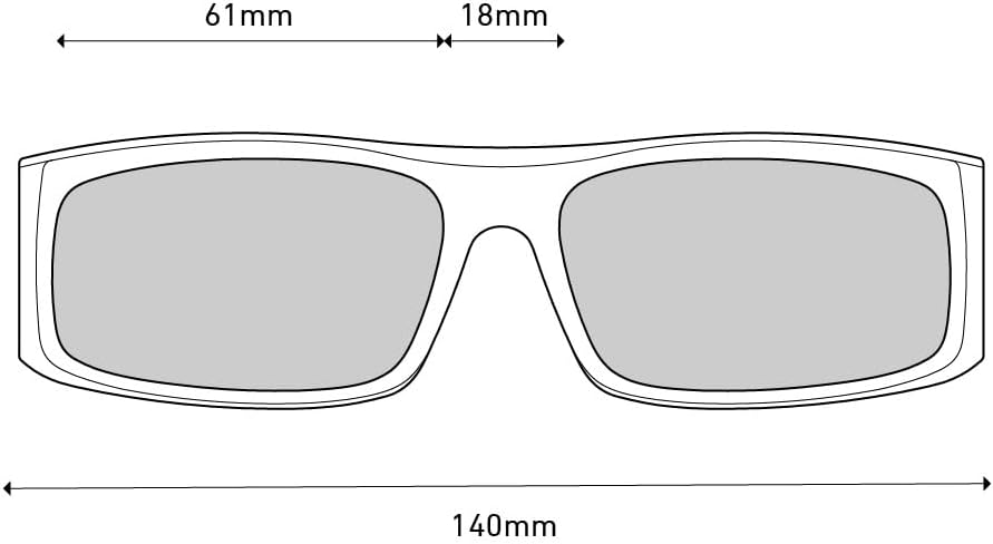 SPY Optic Piper, Rectangular Wrap Sunglasses, Color and Contrast Enhancing Lenses