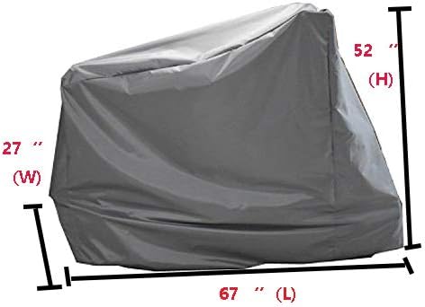 Recumbent Stationary Bike Cover, Upright Indoor Cycling Protective Cover Dustproof Waterproof Cover and Water-Resistant Stationary Fitness for Indoor Or Outdoor Use, 67" L x 27"W x 52" H