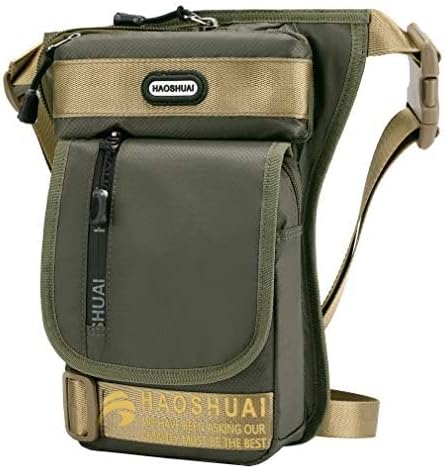Nylon Drop Leg Bag Hiking Waist Pack for Men Women Tactical Motorcycle Bike Cycling Riding Travel Outdoor Sports Fanny Pouch