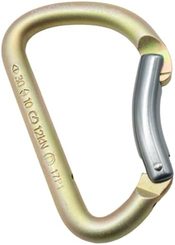 Modified D High Tensile Steel Carabiner with Captive Pin Bent Gate 30kN