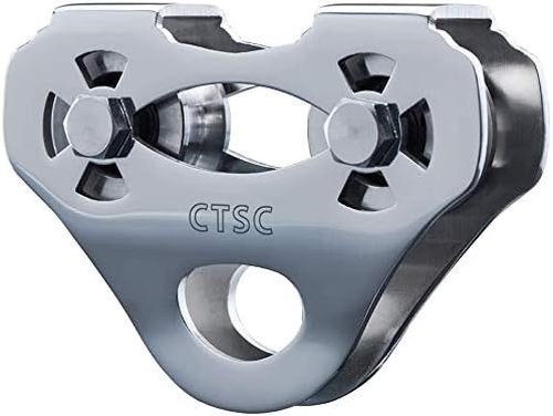 CTSC Climbing Pulleys with Oval Carabiner, Zipline Pulley Kit for Backyard Zipline, Hauling, Rigging and Commercial Purposes with Speed 35/s and Holds Upto 800lbs