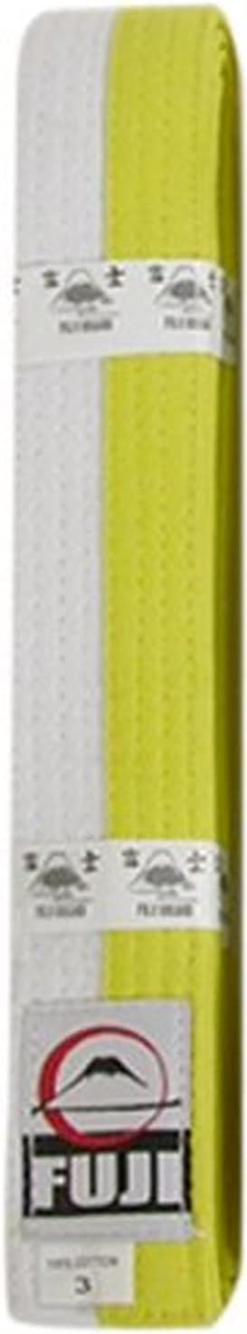 Fuji Sports Belt - Lightweight Adjustable Running Belt in White/Yellow