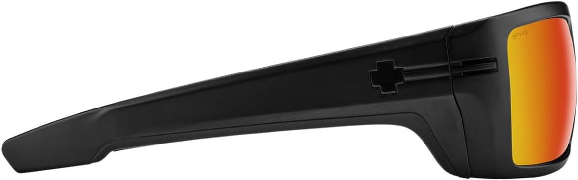 Spy Rebar ANSI Sunglasses Matte Black with Happy Bronze Red Spectra Mirror Lens 62mm