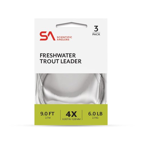 Scientific Anglers Freshwater Nylon Leaders, 9 FT - 5X - 3PK