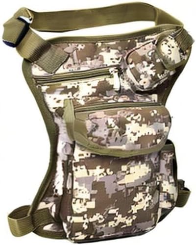 Small Multi-Purpose Drop Waist Leg Bag Canvas Utility Tactical Hip Molle Pack Sport Camping Hiking Motorcycle Racing Thigh Pouch Army Green
