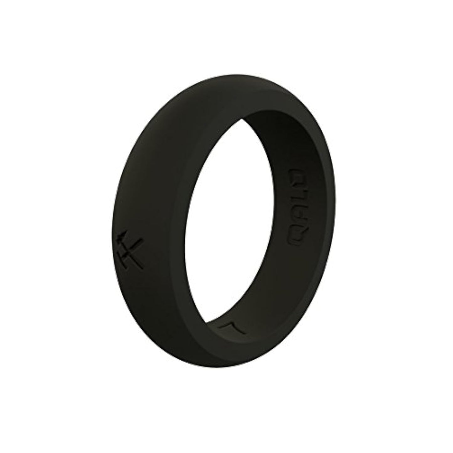 Qalo Women's Black Classic Athletics Silicone Ring Size 04