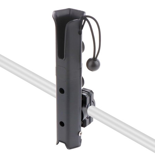 Adjustable Fishing Rod Holder, Pole inserter for Boat Yacht Kayak Fishing, Spinning Plastic, Black