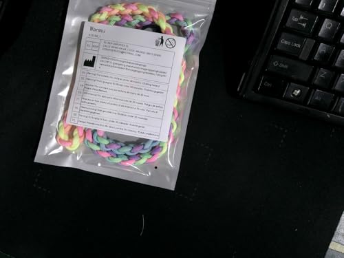 Wanmu Paracord Lanyards for Keys, Heavy Duty 550 Rainbow Keychain Lanyard, Camo Weave Neck Lanyard for Key Badge Holder, Camera, Wallet and ID Card
