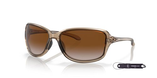OAKLEY Cohort OO9301 930102 61MM Sepia/Dark Brown Gradient Rectangular Sunglasses for Women+ Bundle Accessory Leash Kit, Microfiber Pouch