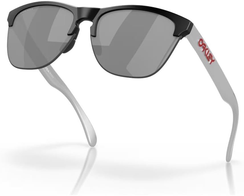 Oakley Frogskins Lite Sunglasses Matte Black Silver with Prizm Black Lens 63mm