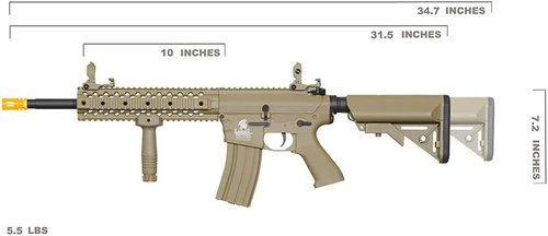 Lancer Tactical Gen 2 Evo Durable Polymer M4 Airsoft Gun AEG w/Grip, Battery, Charger & 1000 Rounds BBS Included