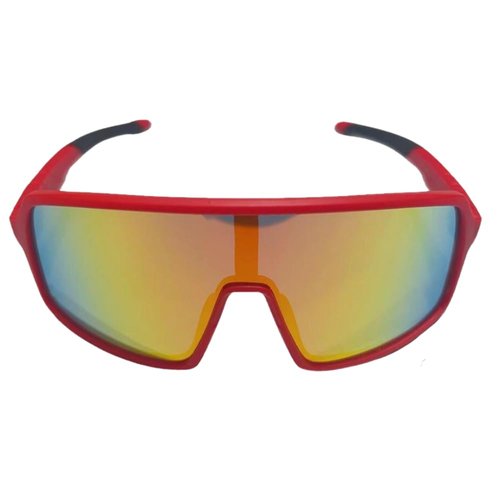 SWISHKID Youth Baseball Sunglasses – UV400 Protection for Boys & Girls – Lightweight, Impact-Resistant Sports Eyewear for Baseball, Softball & Outdoor Activities (Red Frame Blue Lens)