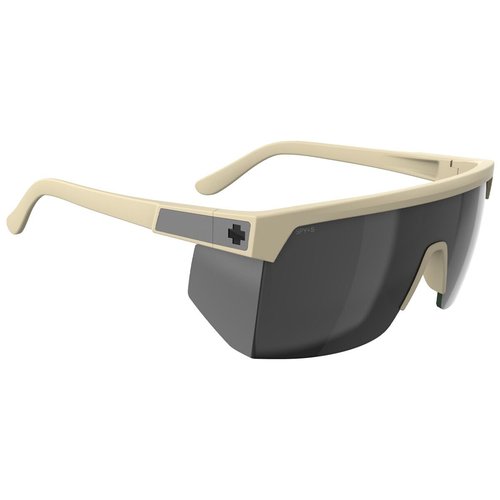 Spy Optic Men's Super Flynn Rectangular Sunglasses, Matte Sand Happy Grey Green Black Mirror, One Size