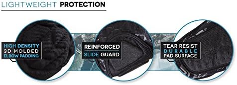 VIRTUE Breakout Elbow and Forearm Pads - Lightweight Multi-Sports Protective Arm Pads with Moisture Wicking Compression Sleeve Liner and High Density 3D Molded Foam for High Impact Protection - Black