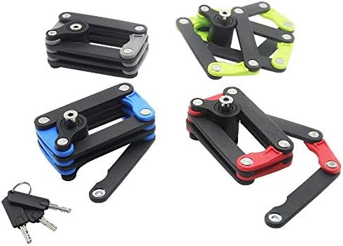 [Bosvision] Folding Bike Lock – Heavy Duty Anti-Theft Bicycle Lock with 12 Hardened Steel Bars (30.7” / 78cm), 2 Disc Keys & Mount Bracket – Compact, Drill-Resistant, Frame-Safe