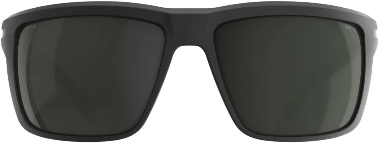 Spy Optic Overhaul XL Sunglasses Matte Black w/Happy Gray Green Polarized Lens + Case 60mm