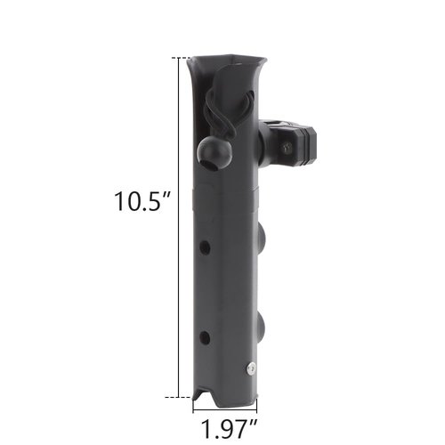 Adjustable Fishing Rod Holder, Pole inserter for Boat Yacht Kayak Fishing, Spinning Plastic, Black