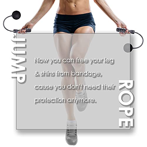 Cordless Jump Rope for Fitness with Indoor Jumping Rope Weighted Ropeless Skipping Jump Rope for Men Women Kids High-Speed Rope Skipping for Narrow Space Fit Weight Loss and General Workouts