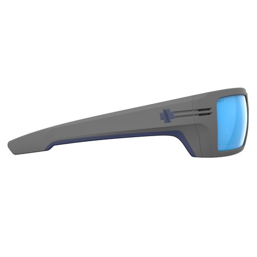 SPY+ - REBAR SE ANSI, Matte Gray, Happy Boost Polar Ice Blue Mirror, Medium-Large, Sunglasses, Unisex, Adult