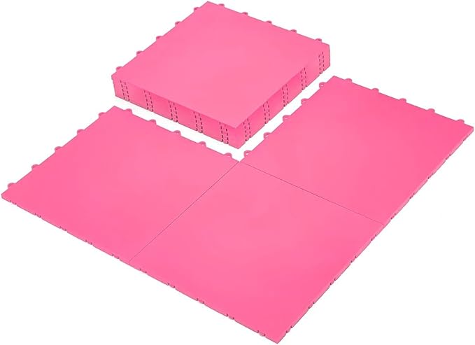 15 Green Tiles - High Durability Colored Flooring Tiles - Interlocking Versatile Training Surface - Roller Skate Derby Indoor&Outdoor, Dance Floor Tiles, Basketball Tiles, Sports Floor