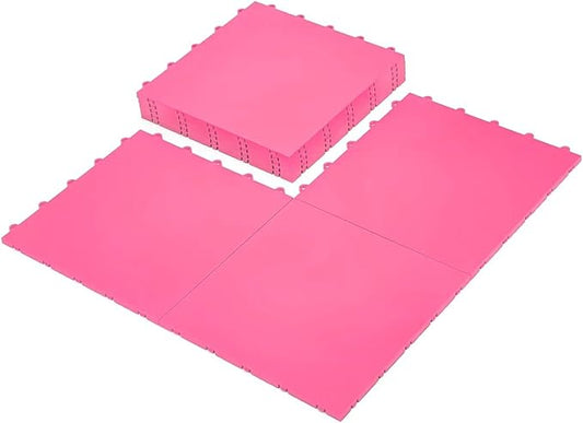 15 Green Tiles - High Durability Colored Flooring Tiles - Interlocking Versatile Training Surface - Roller Skate Derby Indoor&Outdoor, Dance Floor Tiles, Basketball Tiles, Sports Floor