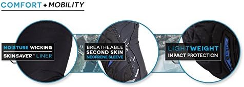 VIRTUE Breakout Knee Pads - Lightweight Multi-Sports Protective Pads with Moisture Wicking Compression Sleeve Liner and High Density 3D Molded Foam for High Impact Protection - Black