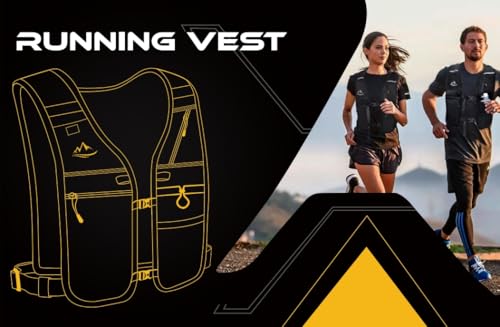 ISEYOU Running Vest for Women Men, Reflective Hydration Vest with Adjustable Waistband & Phone Pocket, Lightweight Breathable Running Water Vest for Jogging Hiking Trail Cycling and Marathon Race