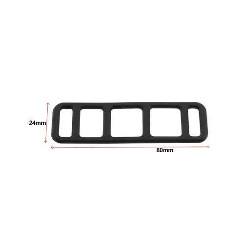 LT Easiyl 5Pcs Mirror Dashcam Rubber Strap 5-Hole Rubbe Headlight Taillight Straps for Dash Cam with Rear View Camera Bike 80x24mm Black