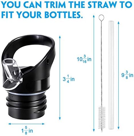 Straw Lid for Hydro Flask Standard Mouth - Multi-Compatible with Simple Modern Ascent Lid for 1.91" Mouth 18 oz, 21 oz, 24 oz Insulated Water Bottle Flip Top