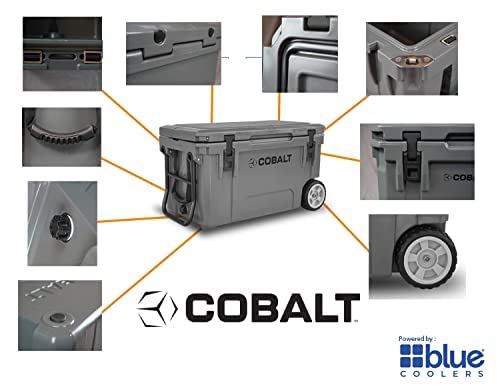 Cobalt 55 Blue Quart Roto Molded Cooler with Accessory Kit