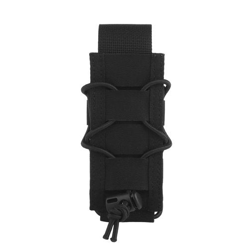 Tourniquet Pouch for SAM XT/CAT/SOF, with Hook Loop Flap for IFAK Quick Pull, or Remove Get Open-Top Elastic Drawstring, Durable Fabric MOLLE Holder Medical Pouch Fit Tactical Vests/Belts/Bag(BLK)
