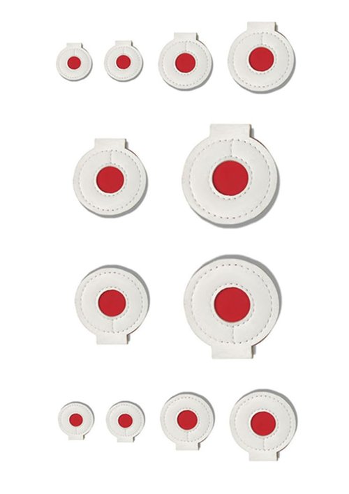 TOASIS Slingshot Practice Target 12pcs Outdoor Shooting Fabric Discs Targets Assorted Sizes