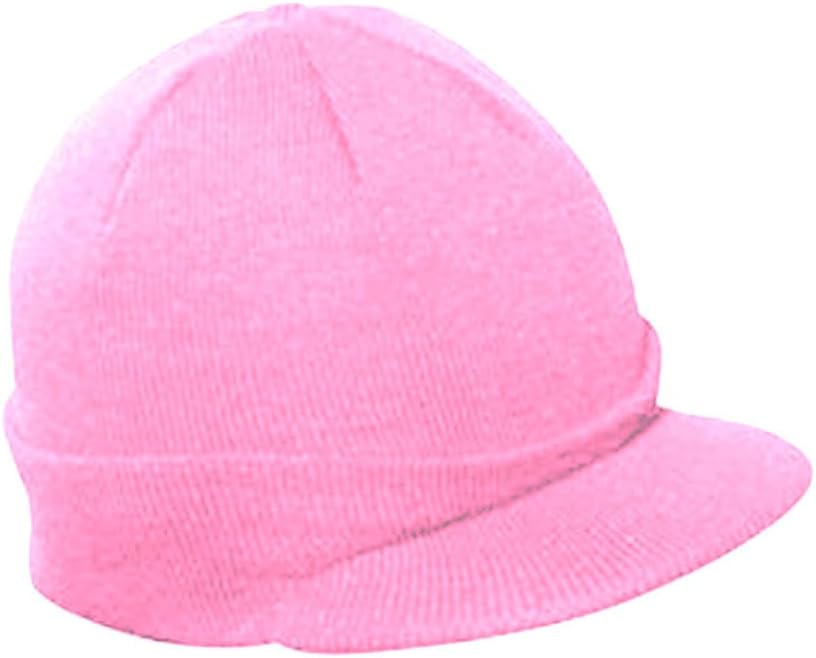 The Vintage Year Plain Sports Visor Billed Knit Radar Cuff Beanie