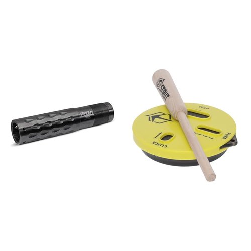 TRUGLO 12GA Long Range Steel Turkey Choke Tube & HS Strut Cookie Cutt'R Slate Pot Turkey Call Bundle