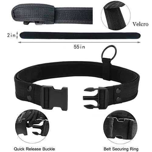 HipierFx 10 in 1 Tactical Duty Belt Military Police Battle Belt Versatile Modular Equipment System for Law Enforcement