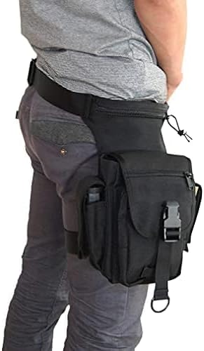 Nylon Drop Leg Bag Hiking Waist Pack for Men Women Tactical Motorcycle Bike Cycling Riding Travel Outdoor Sports Fanny Pouch