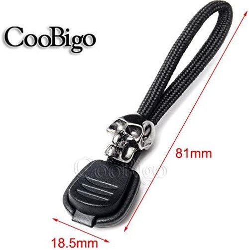10pcs Pack Charm 3" Paracord Zipper Pull & Skull Bead Tactical Backpack Outdoor Camping Hiking Travel Kits #CSF09
