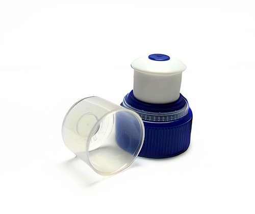 Push Pull Replacement Caps for Bottles (10) | 28mm | Made in USA | 10 Pcs Reusable Blue & White Twist Screw Lids for Exercise, Hiking, Gym, Workout, Sports