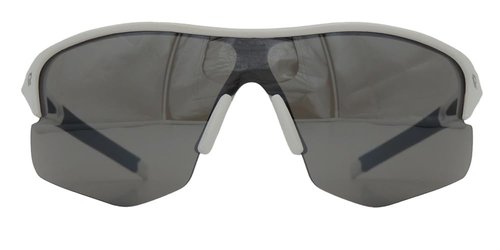 RAWIN Stylish Sport Sunglasses | UV400 Protection | Durable Design for Baseball, Soccer, Hiking, Cycling (Shiny White Frame with Black Mask Spray/White Mirror Lens)